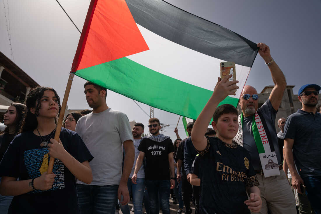 Palestinian citizens in Israel protest Gaza war : NPR
