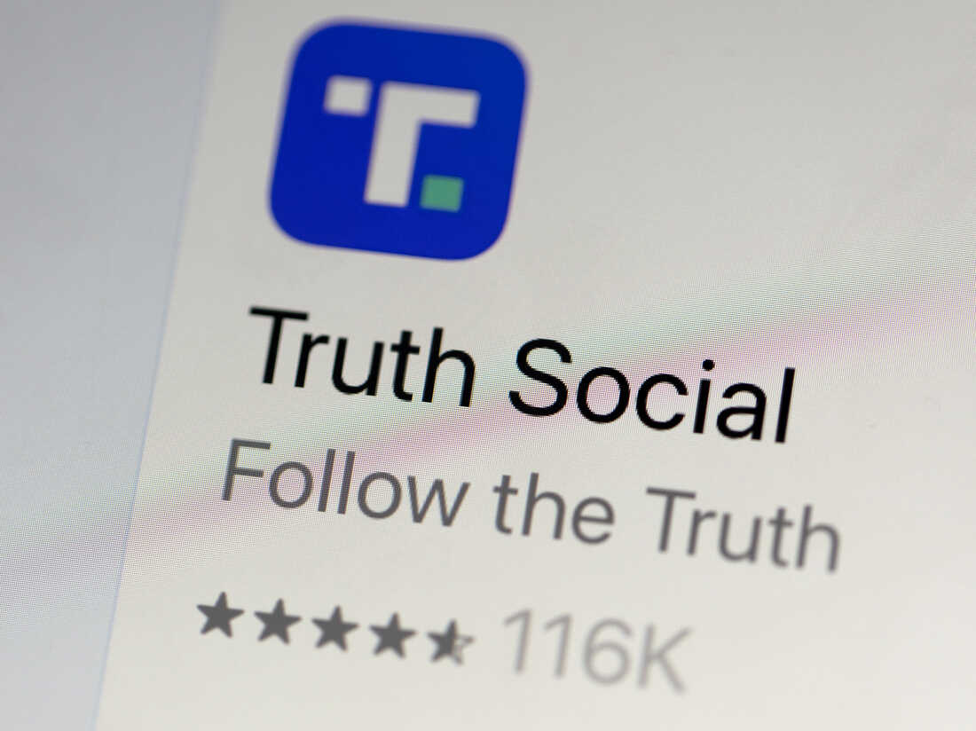 Trump’s Truth Social shares are plunging again : NPR